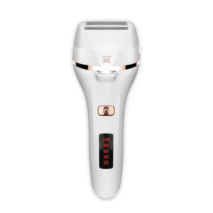 4-in-1 Electric Lady Shaver and Foot Callus Remover with stainless steel blades, adjustable speeds, and waterproof design for smooth, beautiful skin