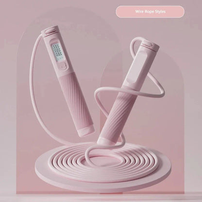 Trendha Cordless Jump Rope with Smart Fitness Tracking - Workout Companion with Digital Counter, Adjustable Intensity, and Quiet Design