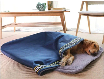 Cozy and Durable Waterproof Dog Bed with Plush Sleeping Surface in Multiple Sizes