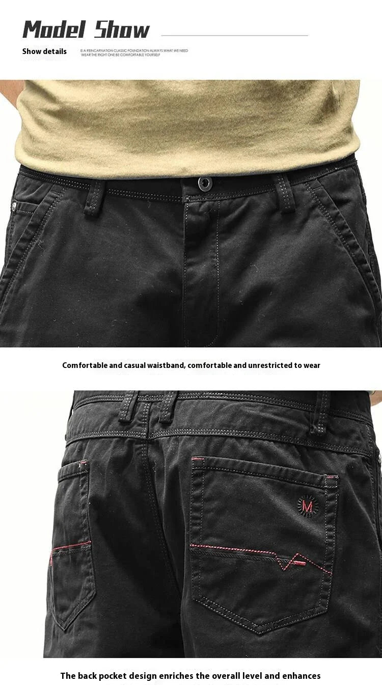 Stylish and versatile casual pants for men, featuring a medium-elastic fabric blend and a range of classic colors for everyday comfort and style.