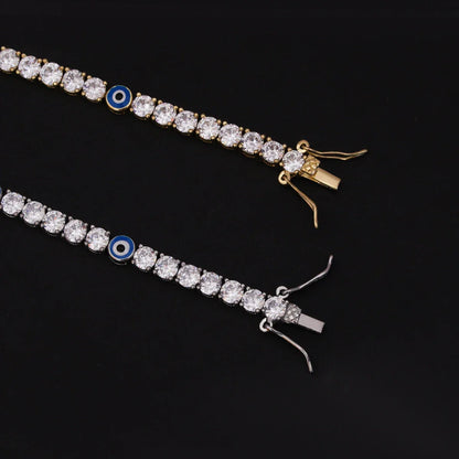 Fashionable Diamond Zircon Bracelet with Elegant Copper Construction and Sparkling Zircon Stones
