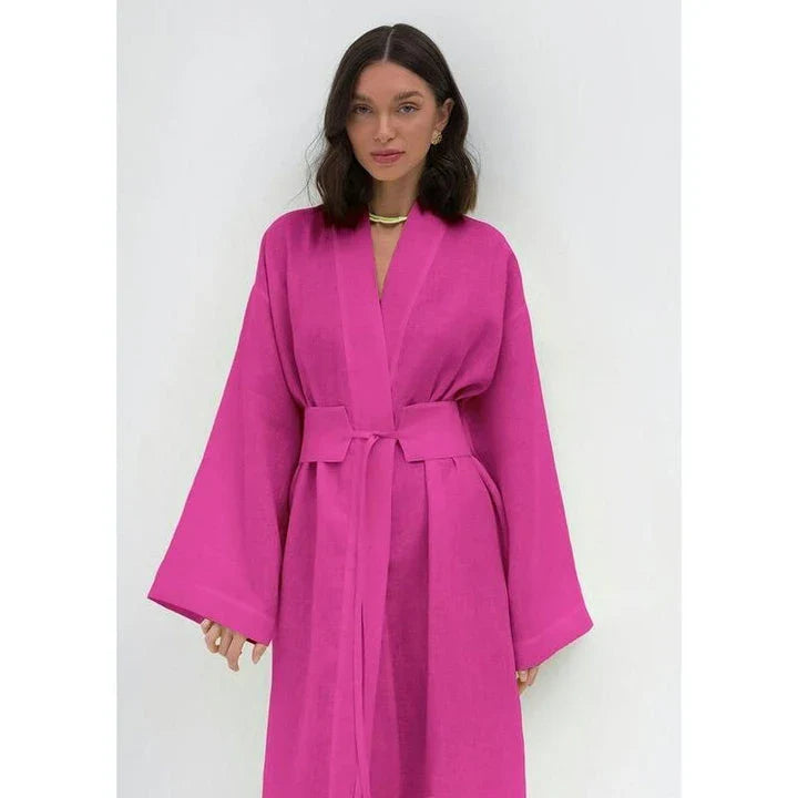 Hhomeenjoy Elegant Cotton Linen Long Dress with Timeless Style