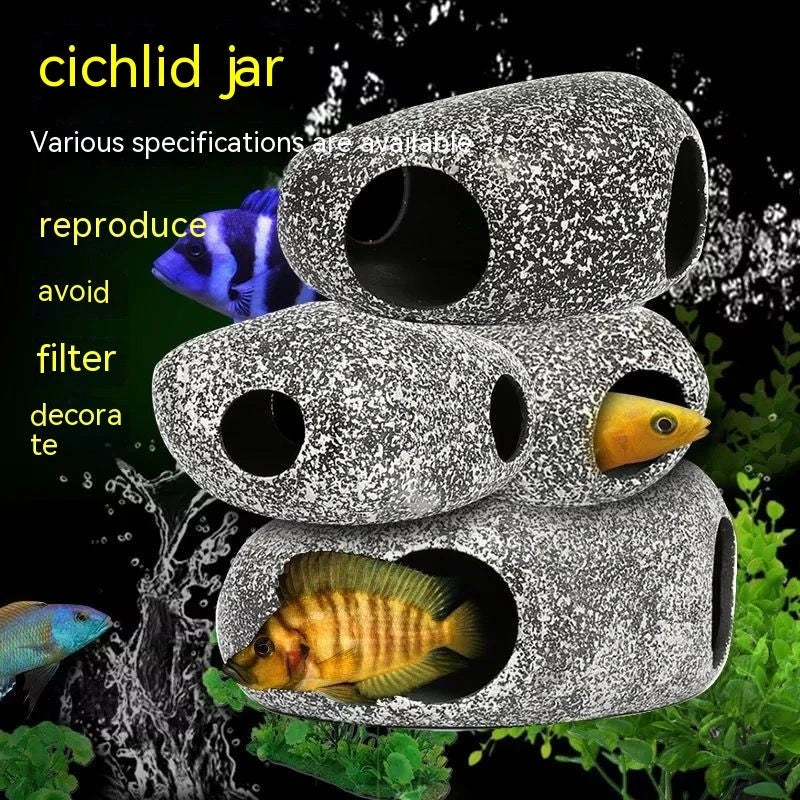 Hhomeenjoy Highly Realistic Fish Tank Decor for Breeding and Hiding