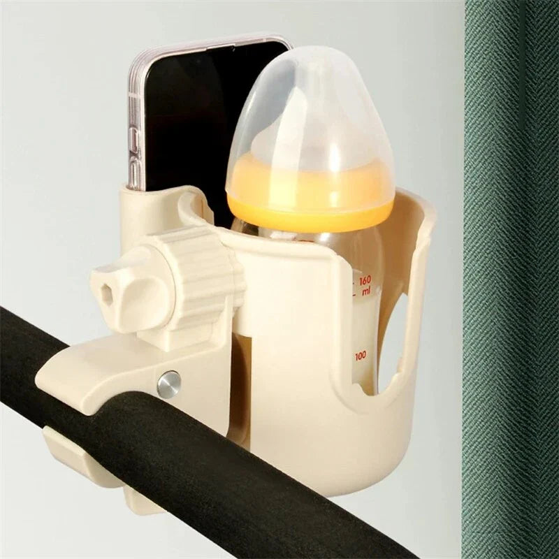 Cup Holder for Stroller - Securely holds drink and phone, universal fit for most strollers