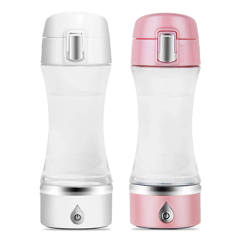 Hydrogen-Enriched Water Bottle in Pink Color - Durable Tritan Construction, Infuses Water with Hydrogen Molecules for Enhanced Hydration and Antioxidant Support