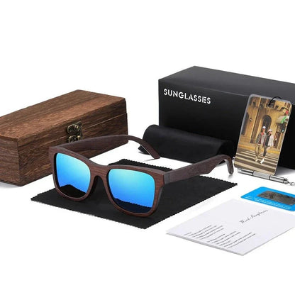 Handcrafted Bamboo Sunglasses with Polarized Lenses and Gift Box