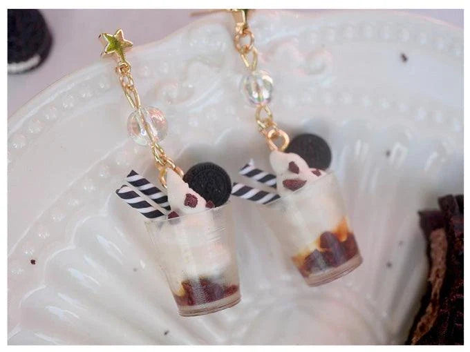 Personalized food and plant-inspired 925 sterling silver earrings with a playful, whimsical design