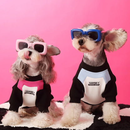 Cozy dog pullover sweater in pink color with zipper closure, made of soft cotton material for pet comfort and style