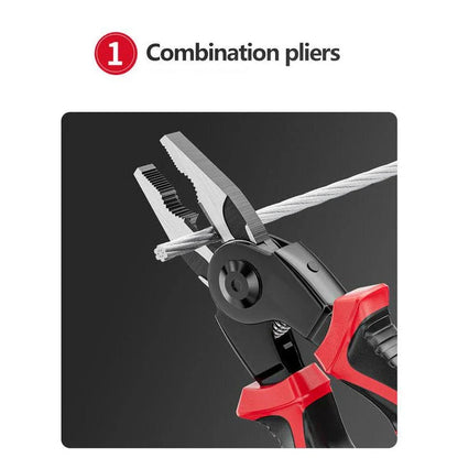 5-in-1 Electrician's Multifunctional Tool Kit with Interchangeable Heads, Durable Chrome-Vanadium Steel Construction, and Sharp Cutting Capabilities