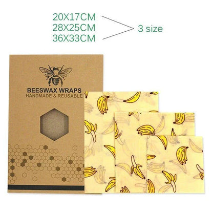Reusable beeswax food wrap film in a variety of floral patterns, including yellow, green, beige, and white