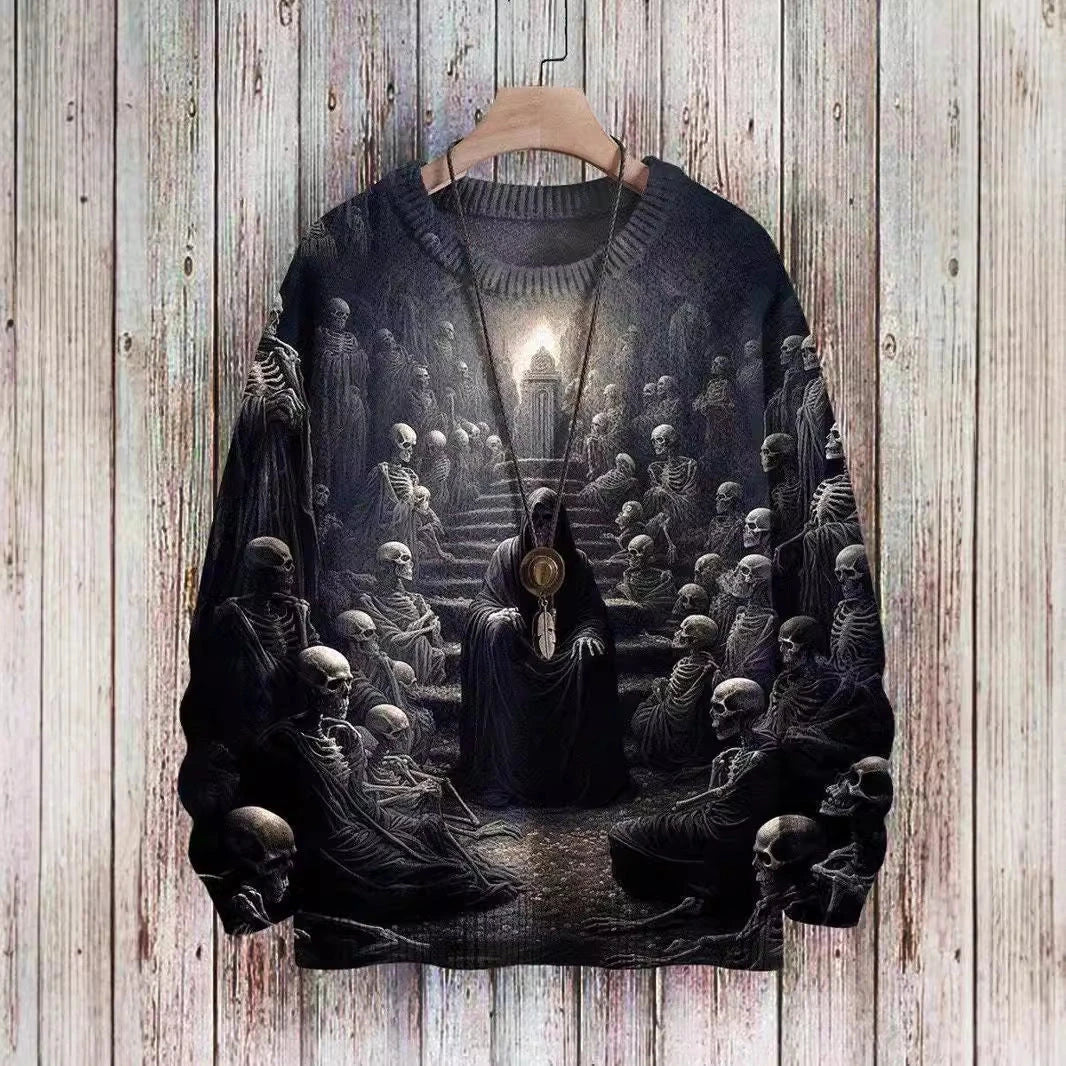 Ghostly Halloween sweater with playful ghost design, available in a variety of colors and sizes