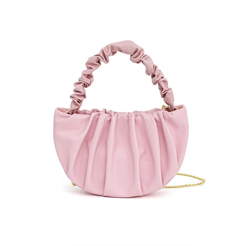 Luxurious Sheepskin Pleated Crossbody Bag in various colors - a stylish and functional everyday accessory for women