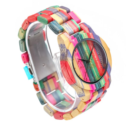 Stylish Quartz Bamboo Wood Watch - A unique and eco-friendly timepiece with a sleek design and reliable quartz movement