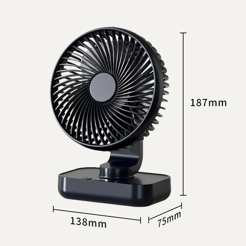 Powerful Portable USB Desk Fan with 4 Customizable Cooling Speeds for Home, Office, and Travel