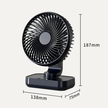 Powerful Portable USB Desk Fan with 4 Customizable Cooling Speeds for Home, Office, and Travel