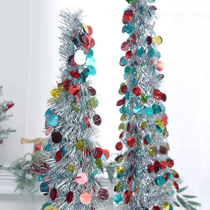 Colorful Retractable Folding Christmas Tree Decorative Ornaments for Festive Holiday Decor