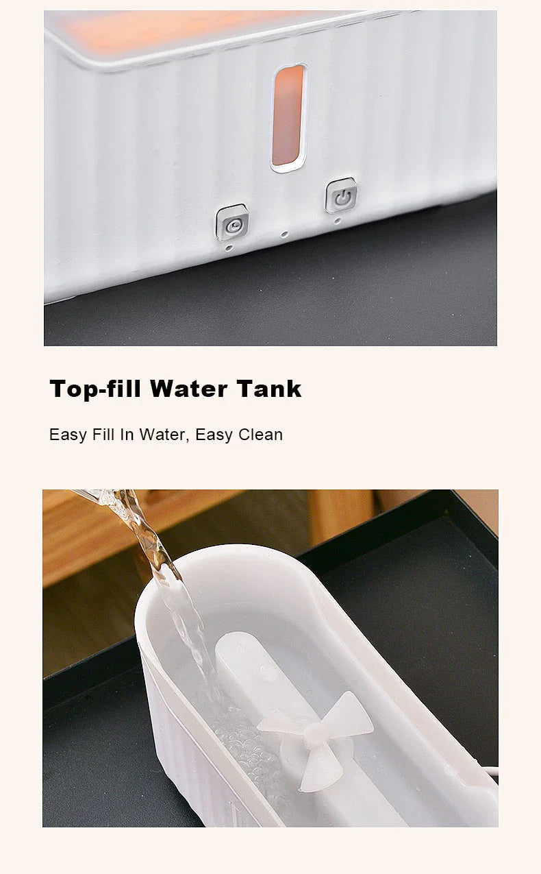 Elegant Jellyfish Flame Humidifier with 3D Lighting Effects, Mist, and Aromatherapy Capabilities