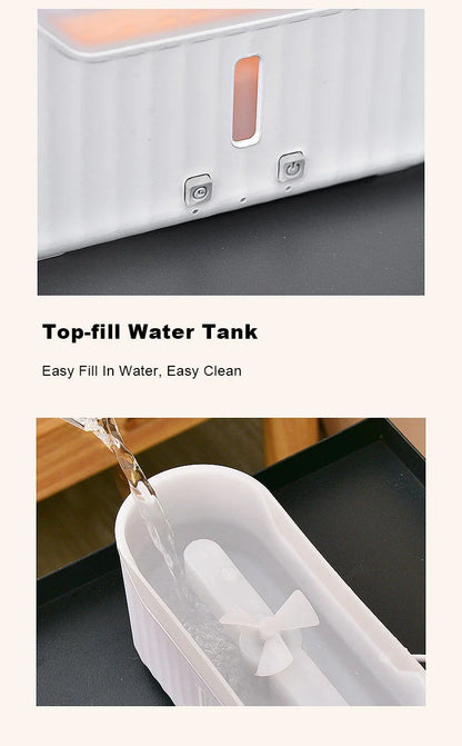 Elegant Jellyfish Flame Humidifier with 3D Lighting Effects, Mist, and Aromatherapy Capabilities