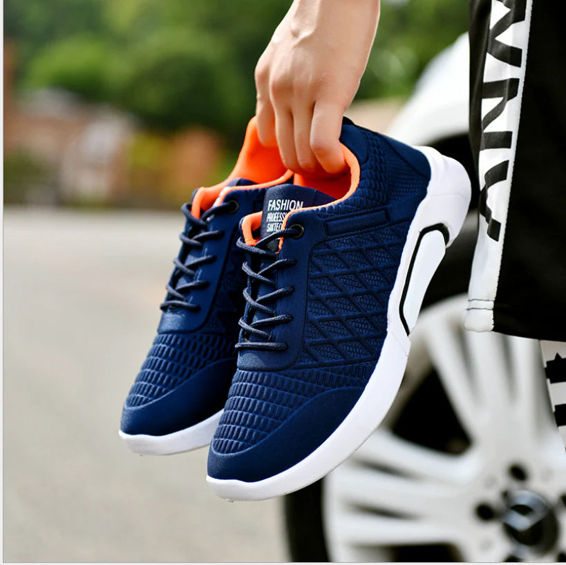 Comfortable and stylish spring sports shoes with breathable mesh design, available in multiple color options