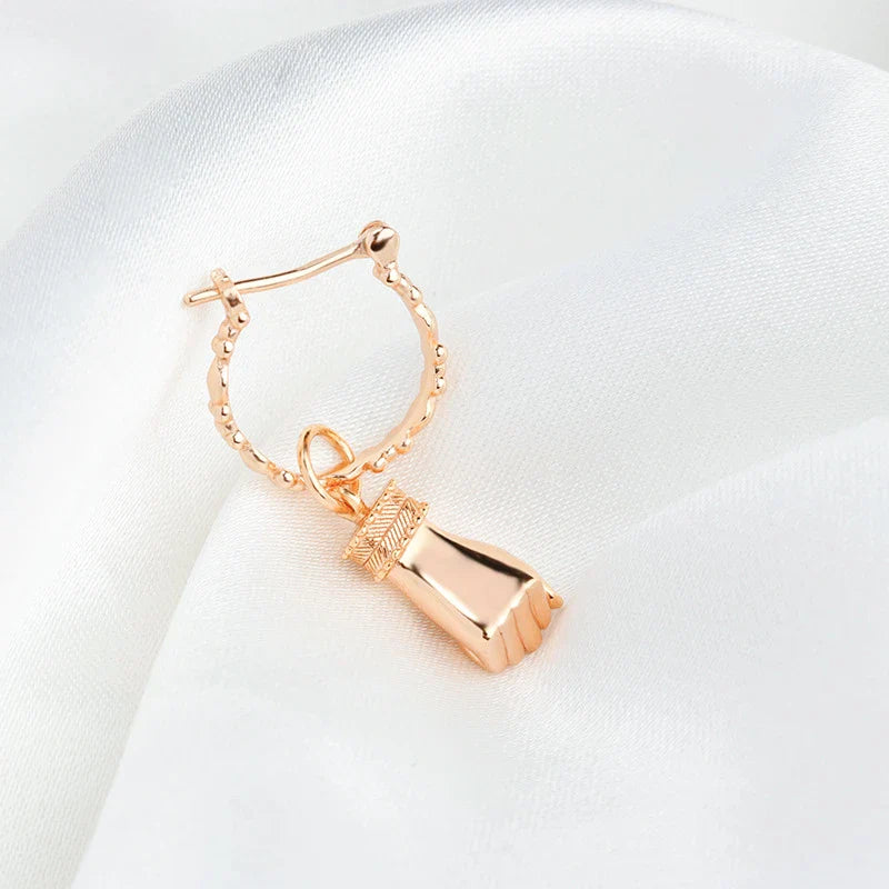 Hhomeenjoy US Premium Gold-Plated Hand Guard and Elegant Eardrop Set