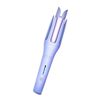 Automatic rotating ceramic hair curler creating soft, defined curls