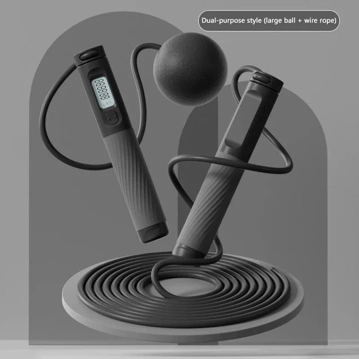 Trendha Cordless Jump Rope with Smart Fitness Tracking - Workout Companion with Digital Counter, Adjustable Intensity, and Quiet Design