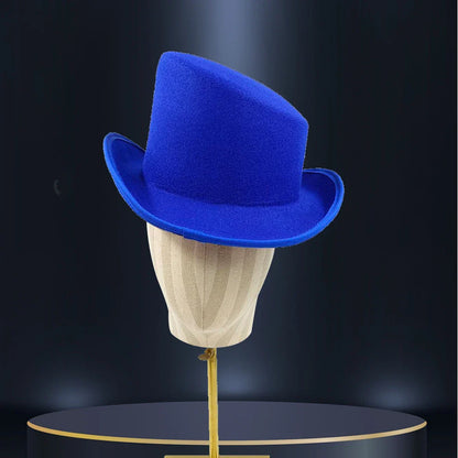 Soft, wool flat top roll brim hat in a variety of colors for men, perfect for autumn and winter wear