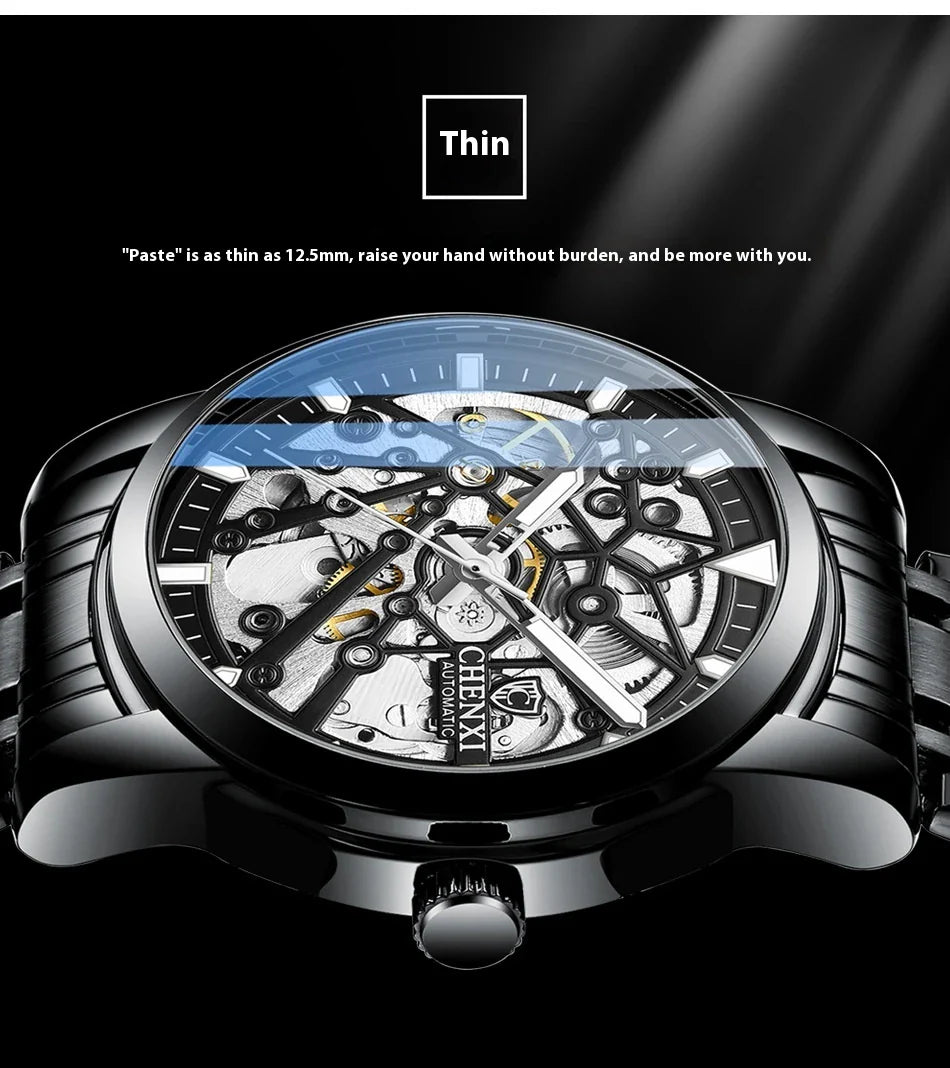 Trendha Automatic Mechanical Watch with Waterproof and Luminous Design in Various Color Options