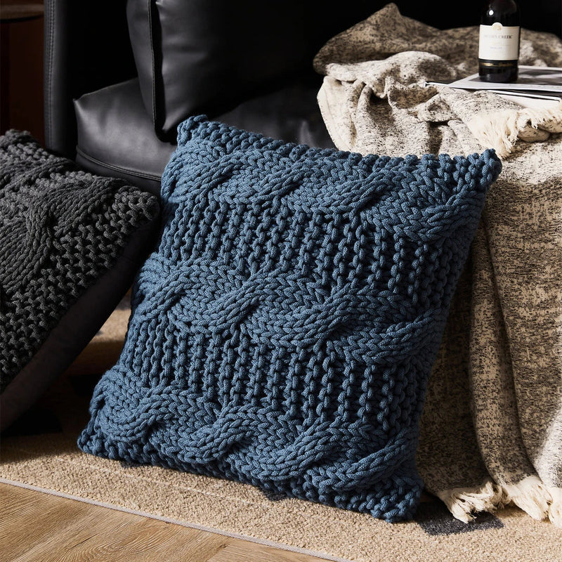 Hhomeenjoy Cozy Luxury Chunky Knit Throw Pillow for Comfort and Style