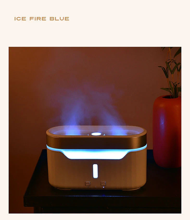 Elegant Jellyfish Flame Humidifier with 3D Lighting Effects, Mist, and Aromatherapy Capabilities