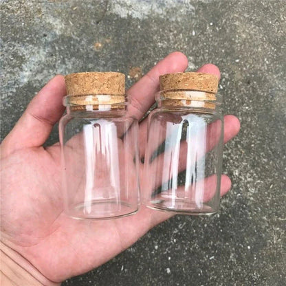Premium glass spice jar with cork lid for organizing and storing spices, herbs, and seasonings in a modern, minimalist kitchen