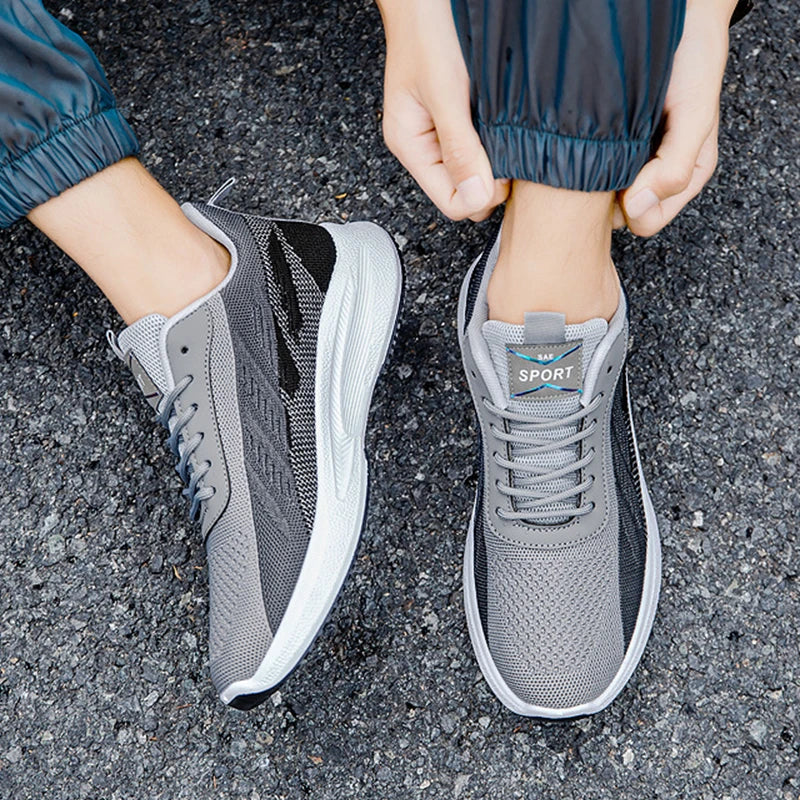 Hhomeenjoy Breathable, Comfortable Color-Blocked Mesh Sneakers for Men