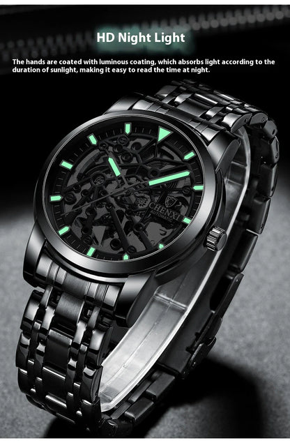 Trendha Automatic Mechanical Watch with Waterproof and Luminous Design in Various Color Options