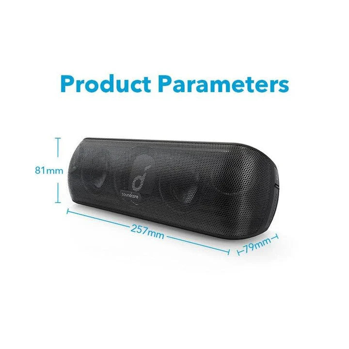 30W Hi-Res Motion+ Bluetooth Speaker with extended bass, treble, and wireless stereo pairing capabilities