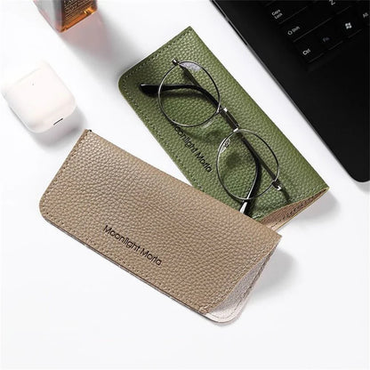 Stylish portable eyewear case in various colors, made of high-quality PU leather to protect glasses and sunglasses