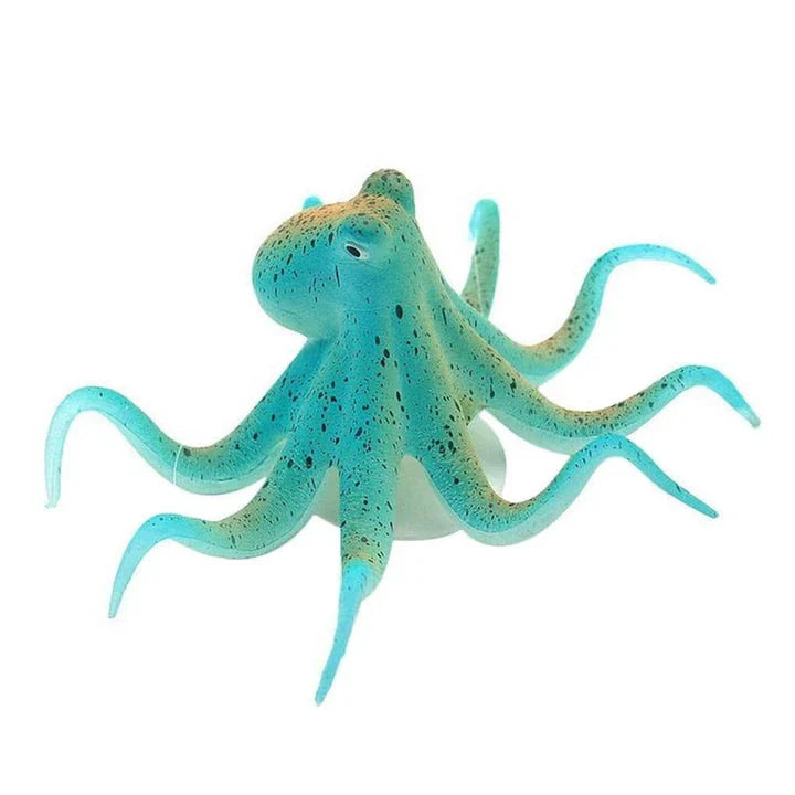 Lifelike artificial octopus decor with flexible tentacles for aquarium display