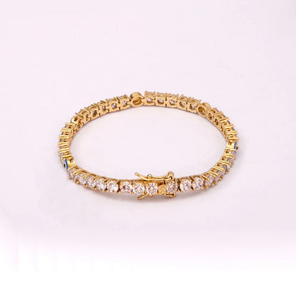 Fashionable Diamond Zircon Bracelet with Elegant Copper Construction and Sparkling Zircon Stones