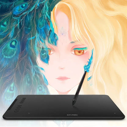 XPPen Deco 01 V2 10-inch Digital Drawing Tablet with Customizable Shortcuts and Tilt-Supported Stylus