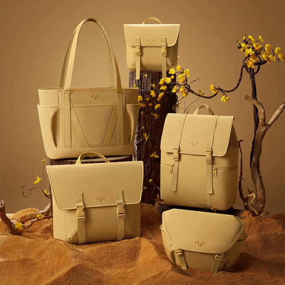 A fashionable and functional backpack made of durable polyester with multiple pockets and a comfortable carrying system, suitable for both men and women.