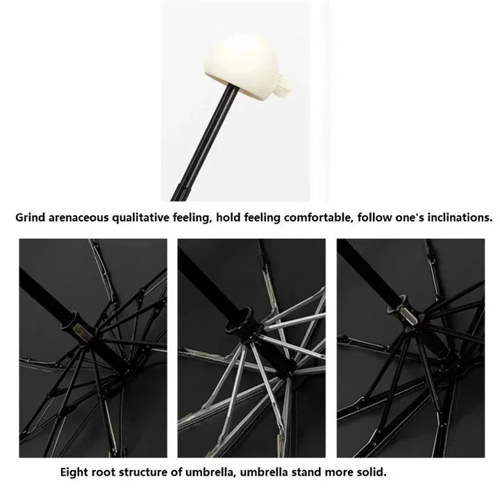 Compact UV Protection Mini Travel Umbrella with black coating and folding design for easy portability