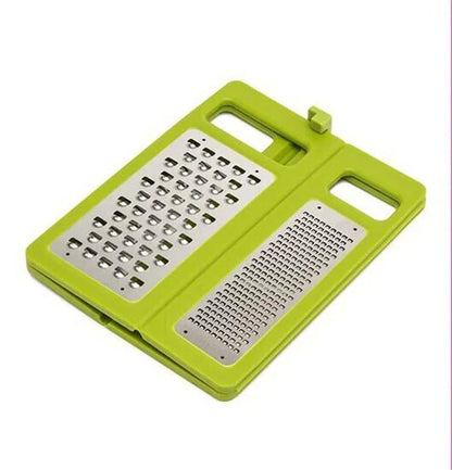 4-in-1 premium stainless steel kitchen grater and slicer with interchangeable blades for versatile vegetable prep