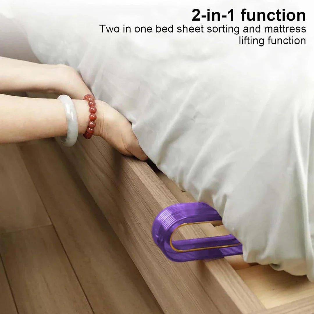 Ergonomic mattress lifter tool with durable PET material and angled design for easy lifting
