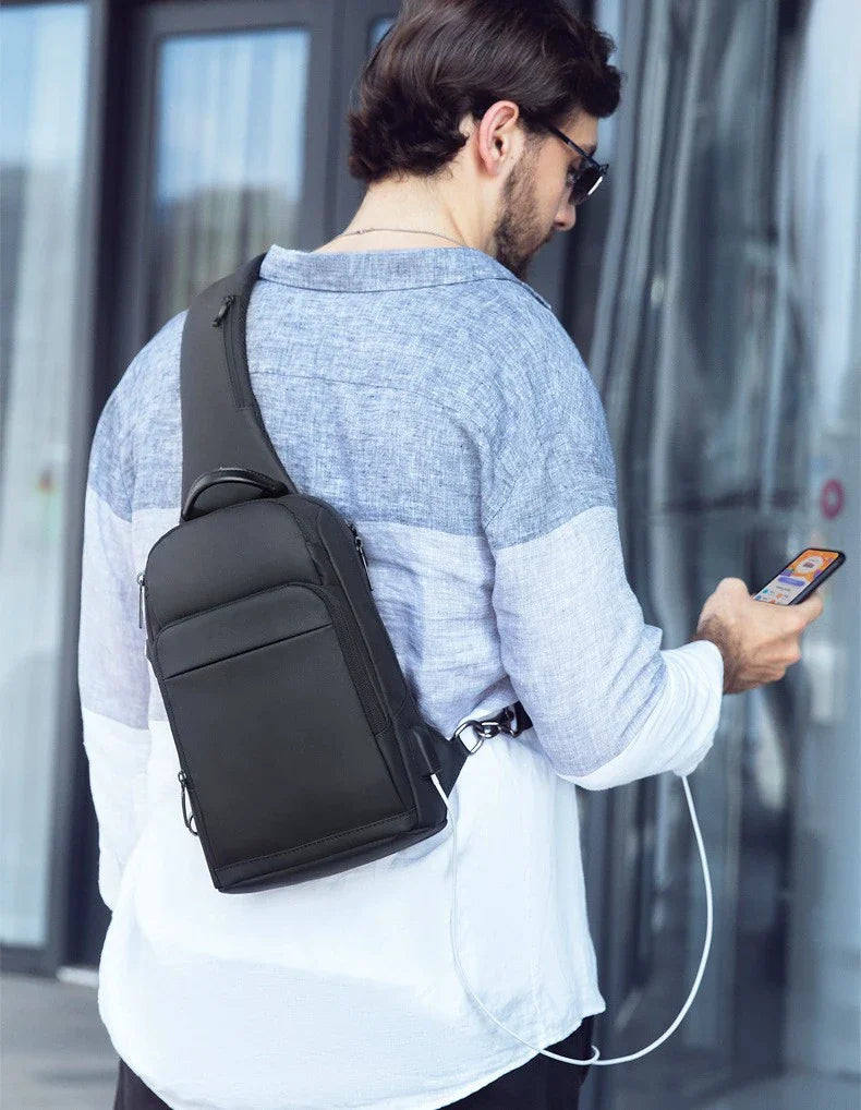 Hhomeenjoy US Premium Waterproof Crossbody Bag for Men - Functional Oxford Fabric Design