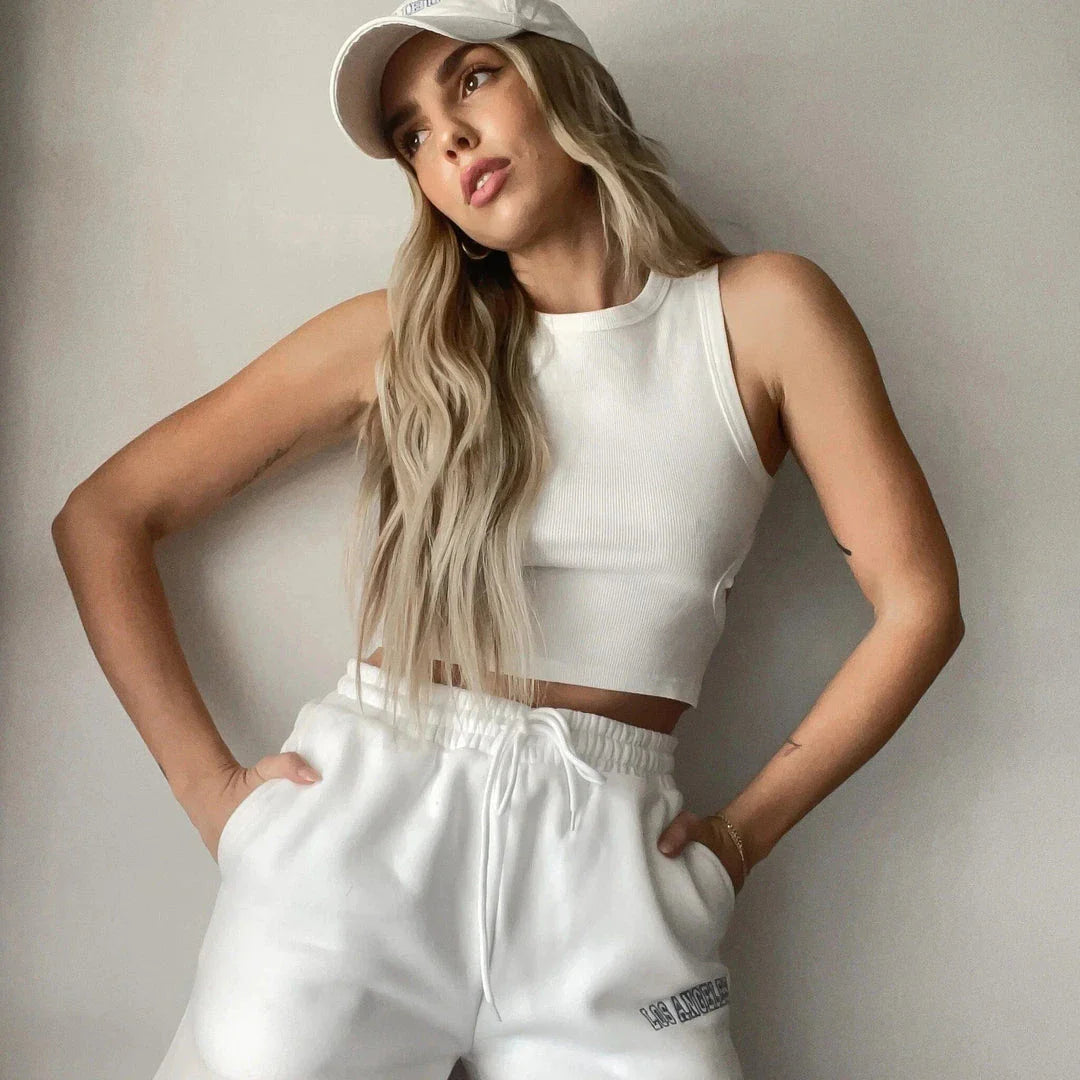 Chic Ribbed Knit Y2K Tank Top in Green for Women - Flattering Fit and High-Stretch Comfort