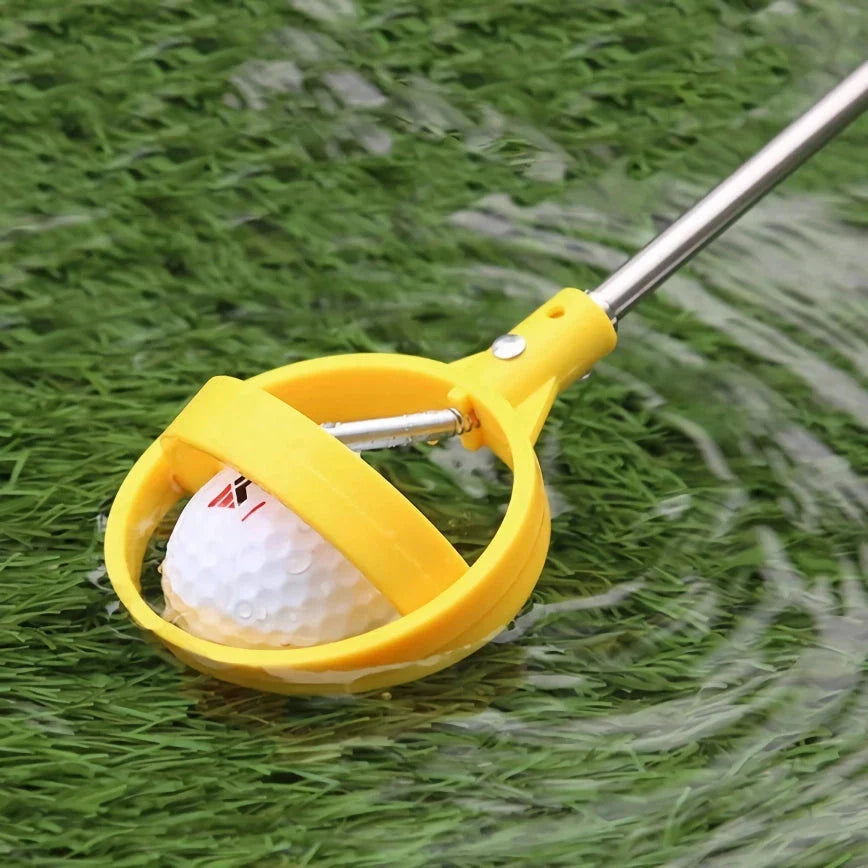 Premium golf ball retriever with telescopic scoop for effortless ball retrieval on the golf course