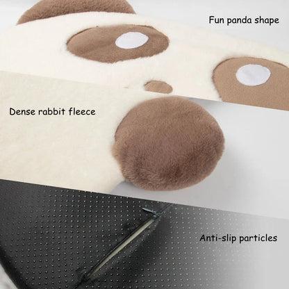 Cozy and stylish panda-themed pet bed with soft, non-slip, and machine-washable features