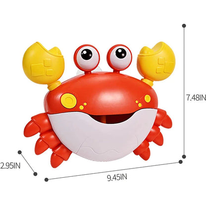 Red Crab Bubble Bath Toy Machine - Colorful Bubbles and Soothing Music for Enchanting Bath Time Fun