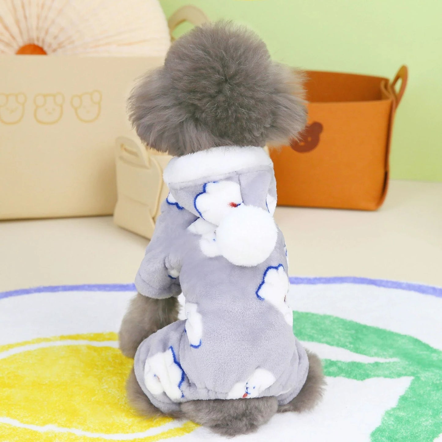 Soft, velvety coral dog puffa jackets in a variety of colors to keep your pet warm and stylish