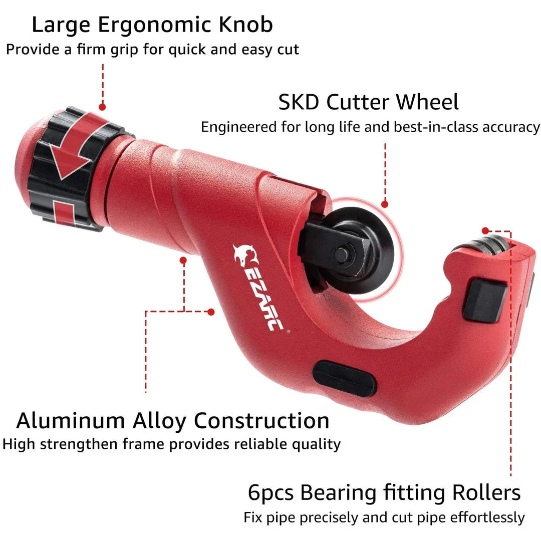 Heavy-Duty Pipe Cutter Set with Compact Tube Trimmer for Cutting a Variety of Materials