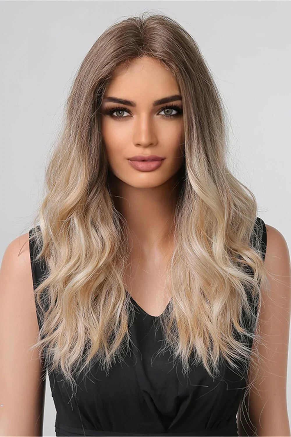 Premium 24-inch long wave lace front wig with 150% density, featuring a natural-looking lace front and elegant waves for a head-turning look.